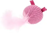 JOINPAYA Knitted Plush Mouse Cat Soft Interactive Teasing Plaything for Cats Wear Resistant Plush Material for Indoor Fun and Reducing Separation Anxiety Present for Cat