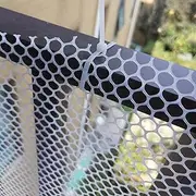 Balcony Safety Net Mesh White, Plastic Chicken Wire Fence Mesh for Crafts, Hexagonal Poultry Fencing for Pets Rabbit Dogs Cat (150X1000Cm(59X393.7In))