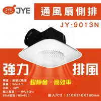 在飛比找momo購物網優惠-【中一電工 JYE】3入組 側排浴室排風扇 110V 浴室通