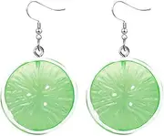 [Dreuyet] 3D Lemon Earrings for Women Charm Lemons Drop Dangle Earrings Cute Statement Fruit Earring Jewelry