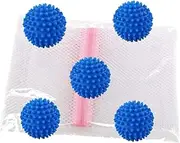 EKKJNQ Laundry Balls, 5 Pack Drying Balls + Sock Net Bag, Reusable Drying Balls, Washing Machine Drying Balls, Hedgehog Balls, Drying Balls for Dryer and Tumble Dryer