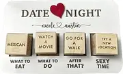 Funny Date Night After Dark, Decision Dice for Couples - What Shall We Do/Eat - Romantic Wooden Cubes, Take Out Ideas for Him Her