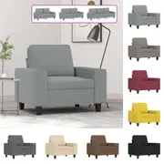 Sofa Upholstered Lounge Sofa with Armrest Living Room Couch Fabric vidaXL