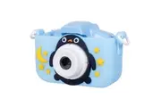 Kids Digital Dual Lens Camera, 4x Zoom and HD Video Recording (Blue)