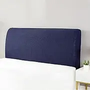 Aliuciku Removable Bedside Cover, BedHead Cover Bed Head Back Protection Headboard Dust Cover (Color : Navy, Size : 1.5m)