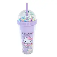 在飛比找樂天市場購物網優惠-小禮堂 Hello Kitty 馬卡龍塑膠吸管杯 500ml