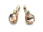 Mariana Earrings Exquisite Light Peach Faceted Crystal Swarovski 2019 Special...