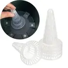 10pcs Plastic Flower Pot Bottom Net Breathable Coniform Grid Mat
