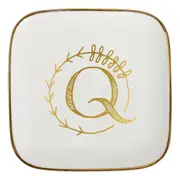 Luxurious Alphabet Monogram Ceramic Trinket Plate