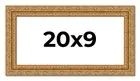 20x9 Frame Gold Ornate Solid Wood Picture Frame | 2 Inch Moulding Width | Firman