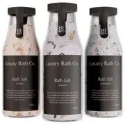 Luxury Bath Co. Bath Salt Bundle Arabian, Japanese, Polynesian Rituals 3 pack