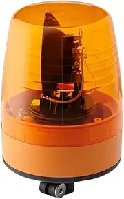 HELLA 2RL 008 967-011 Rotating Beacon - KL JuniorPlus - Halogen - H1-24V - Lens Colour: Yellow - Pipe-neck