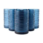 6 Blue Pearls Highball Glasses