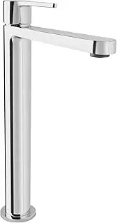 WELS Bathroom Mixer Tap Tall Round Vanity Sink Tap Faucet Hot & Cold Water Tap Solid Brass(Chrome)