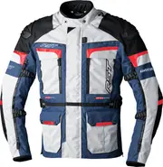 RST Pro Adventure-X, textile jacket waterproof , color: Light Grey/Blue/Red/Black , size: 4XL