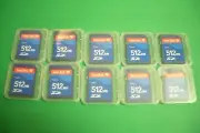 Qty=10 SD CARD SANDISK 512MB