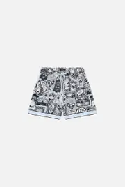 BOYS TRACK SHORT WITH ELASTIC WAIST 4-10 FLOWER SHOWERS