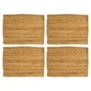 4pc Maine & Crawford Alyssa Jute Placemats 45x33cm - Natural