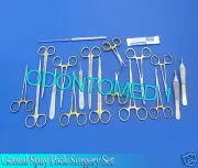 50 PCS GOLD HANDLE GENERAL SURGERY SPAY PACK SURGICAL DENTAL INSTRUMENTS KIT