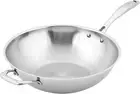 Scanpan STS Stainless Steel Wok Pan Without Lid, 32 cm