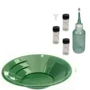 Sluice Monkey 10" Green Gold Pan Kit with 4oz Sniffer Bottle