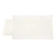 Paper Doilies, 13.8 in White Lace Doilies Rectangle Disposable (100 Pack, White)