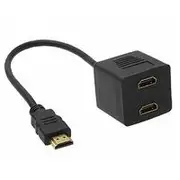 Astrotek 15cm HDMI v1.4 Male to 2x Female Splitter Cable Amplifier Duplicator