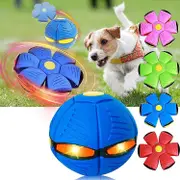 2023 New Pet Toy Flying Saucer Ball, Flying Saucer Ball Dog Toy, Pet Toy Flying Saucer, Flying Saucer Dog Toy Ball For Dogs Blue 6 lights