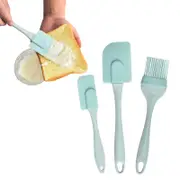 3Pcs Silicone Scraper Set Oil Cake Basting Pastry Brush BBQ Cooking Tool Set