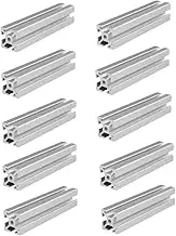 Coavoo 2525 Aluminum Extrusion 59.06 inch / 1500mm Length T Slot Silver 10 Pack, Extruded Aluminum 25mm x 25mm 25 Series T Type Profiles Anodized European Standard Linear Rail Frame 10Pcs