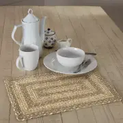 Placemat Cobblestone Jute Farmhouse 12x18 Rect Braided Table Decor VHC Brands