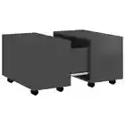 Wooden Coffee Table High Gloss Grey 60cm Modern Sofa Lounge Side Lamp Storage