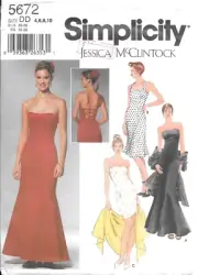 Uncut Simplicity Sewing Pattern 5672 Dress in Three Lengths and Shawl: Size 4-10