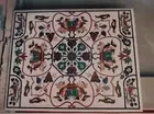 24" Square White Marble Coffee Tea Table Handcraft Inlay Arts Luxury Home Decors