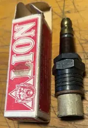 ANTIQUE LION AVIA LRP1 BRASS AIRCRAFT SPARK PLUG NOS IN BOX BELGIUM WWI