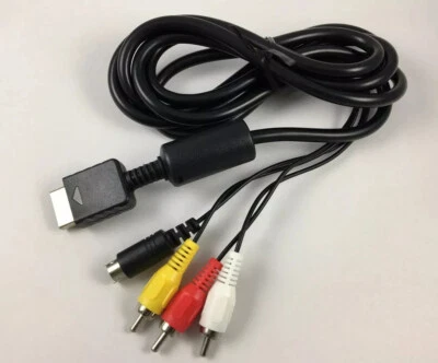 USA New PHAT FAT PS3 Playstation 3 RCA Composite AV Cable TV Cord Metal Tip