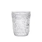 Set of Four Clear Paisley Acrylic Stemless Whiskey Glass