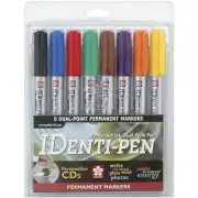 Sakura IDenti-Pen Permanent Dual-Point Pens 8/Pkg-Assorted Colors