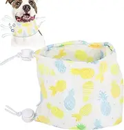 Dog Cooling Collar Adjustable Breathable Dog Cool Ice Bandana Pet Chill Out Ice Scarf Keeping Pet Cool in Summer (S Ananas)