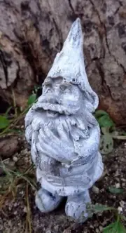 Latex gnome mold plaster cement casting mould 5.25"H x 2"W