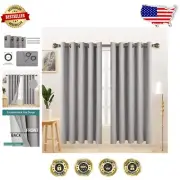Elegant Linen Look Blackout Curtains Set - Noise Reducing and Energy Efficient