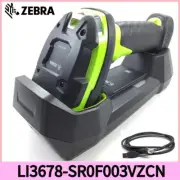 Zebra LI3678-SR0F003VZCN Ultra-Rugged Cordless 1D Barcode Scanner USB Cradle Kit