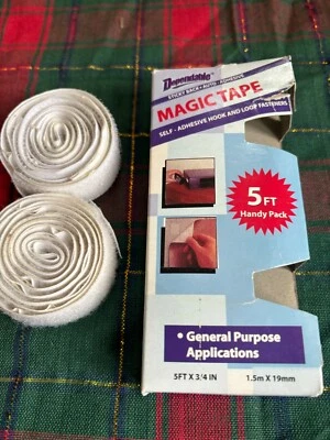 SELF ADHESIVE HOOK AND LOOP FASTERNERS STICKY BACK AUTO ADHESIVE MAGIC TAPE 5 FT