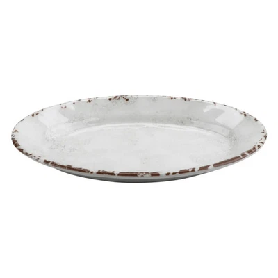 G.E.T. OP-911-FM French Mill Melamine 9.8" x 6.6" Oval Platter - 2 Doz