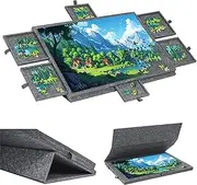 WYJREES Puzzle Board with 2-in-1 Designed Stand&Cover,Portable Jigsaw Table Lightweight Anti-Slip Felt Puzzle Plateau with 6 Drawers Puzzle Accessories for Adults and Teens 1000 Pcs