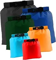 [Mipcase] 6Pcs Dry Bag Multipurpose Lightweight Rafting Bags for Camping Kayaking and Outdoor Activities Includes Roll Up Dry Bags for and Access