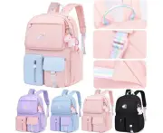 Cartoons School Bags for Teenager Girls Rainbow School Backpack Women Travel Backpacks