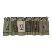 Green Camouflage Army Military Camo Window Valance Alpha Bravo Charlie 70" Kid B