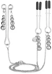 Nipple Clamps Non Piercing Adjustable Stainless Steel Nipple Clip Clamps For Men Women, Non-Piercing Metal Stimulator Nipple Clips Adult Toys