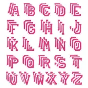 Iron on Letter Patches, 78Pcs Letters A-Z, Rose 2inch Height